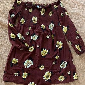 Xhilaration Long Sleeve Off the Shoulder Dress